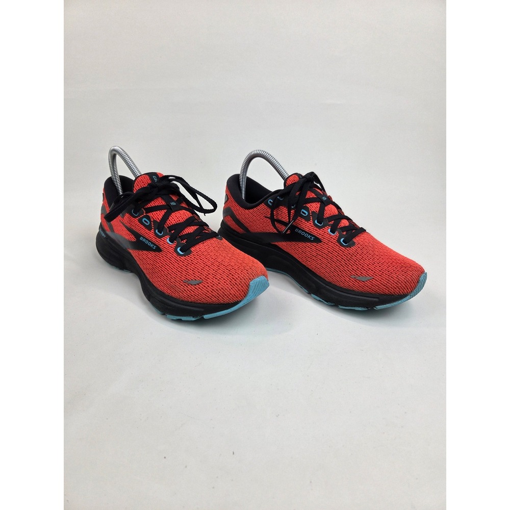 Brooks Ghost 15 Womens sz 8.5 Running Shoes Orange Black Blue 1203801B617